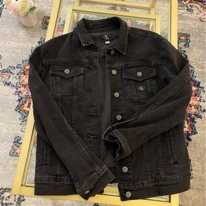 Calvin Klein black denim jacket size small